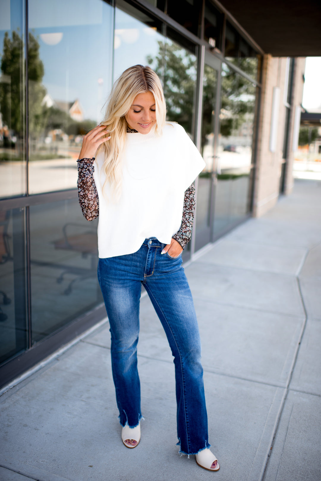 Soft Spell Sweater Top (Ivory)