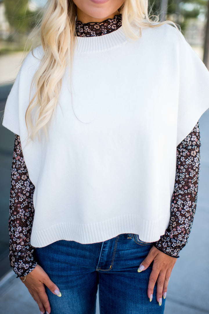 Soft Spell Sweater Top (Ivory)