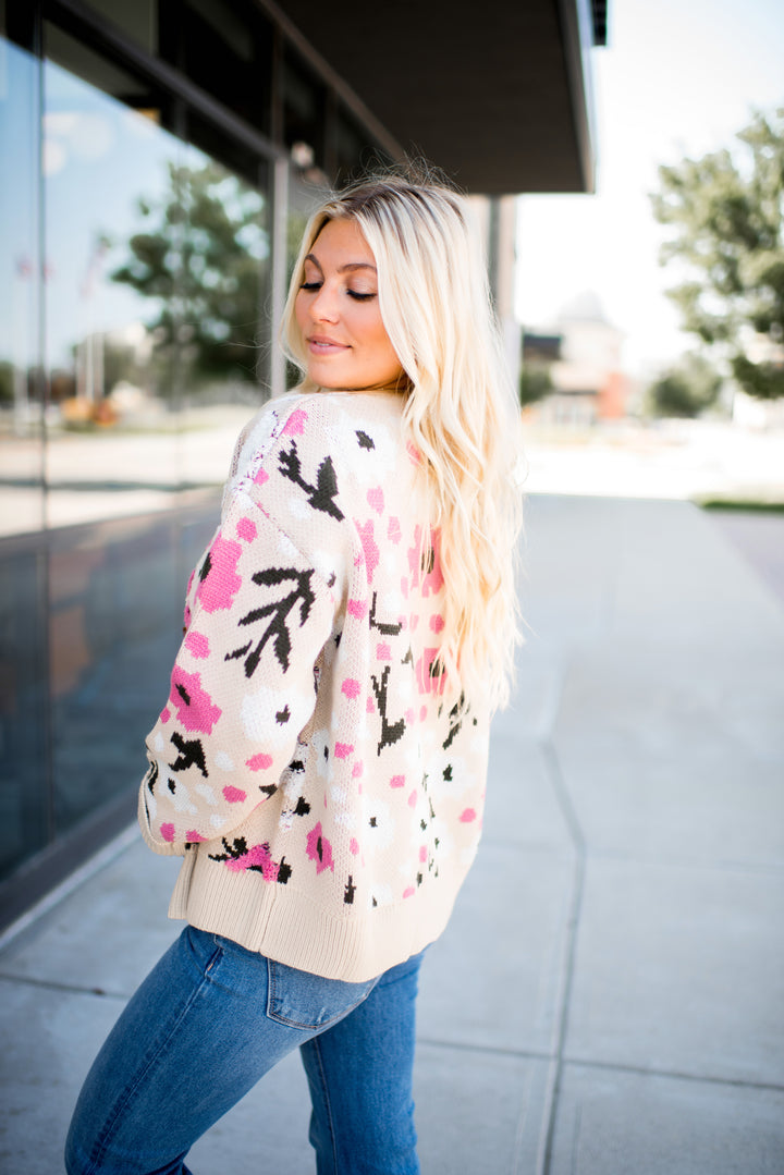 Blush & Bloom Sweater Cardigan