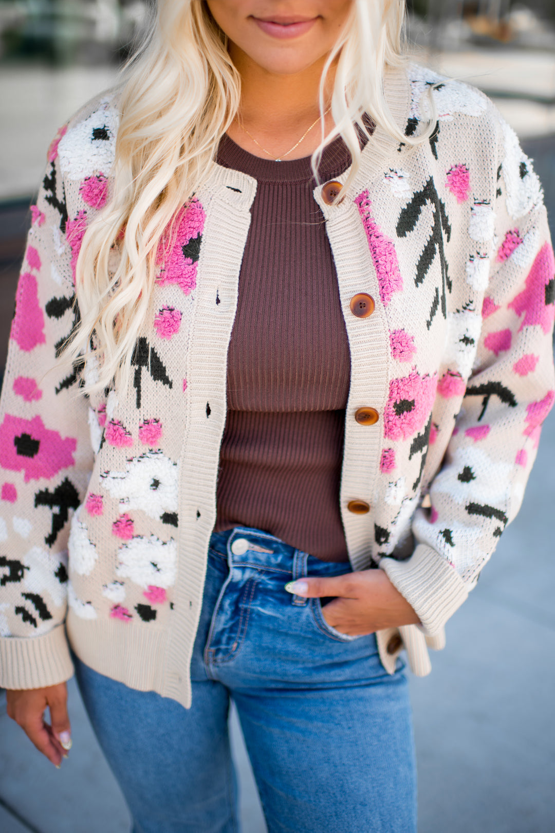 Blush & Bloom Sweater Cardigan