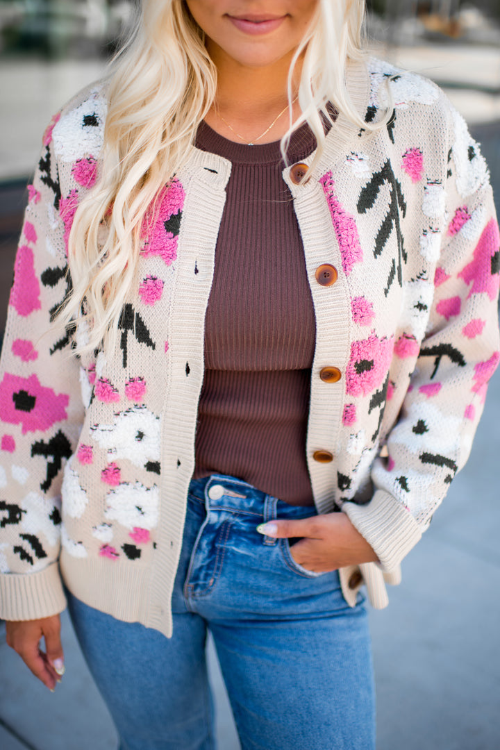 Blush & Bloom Sweater Cardigan