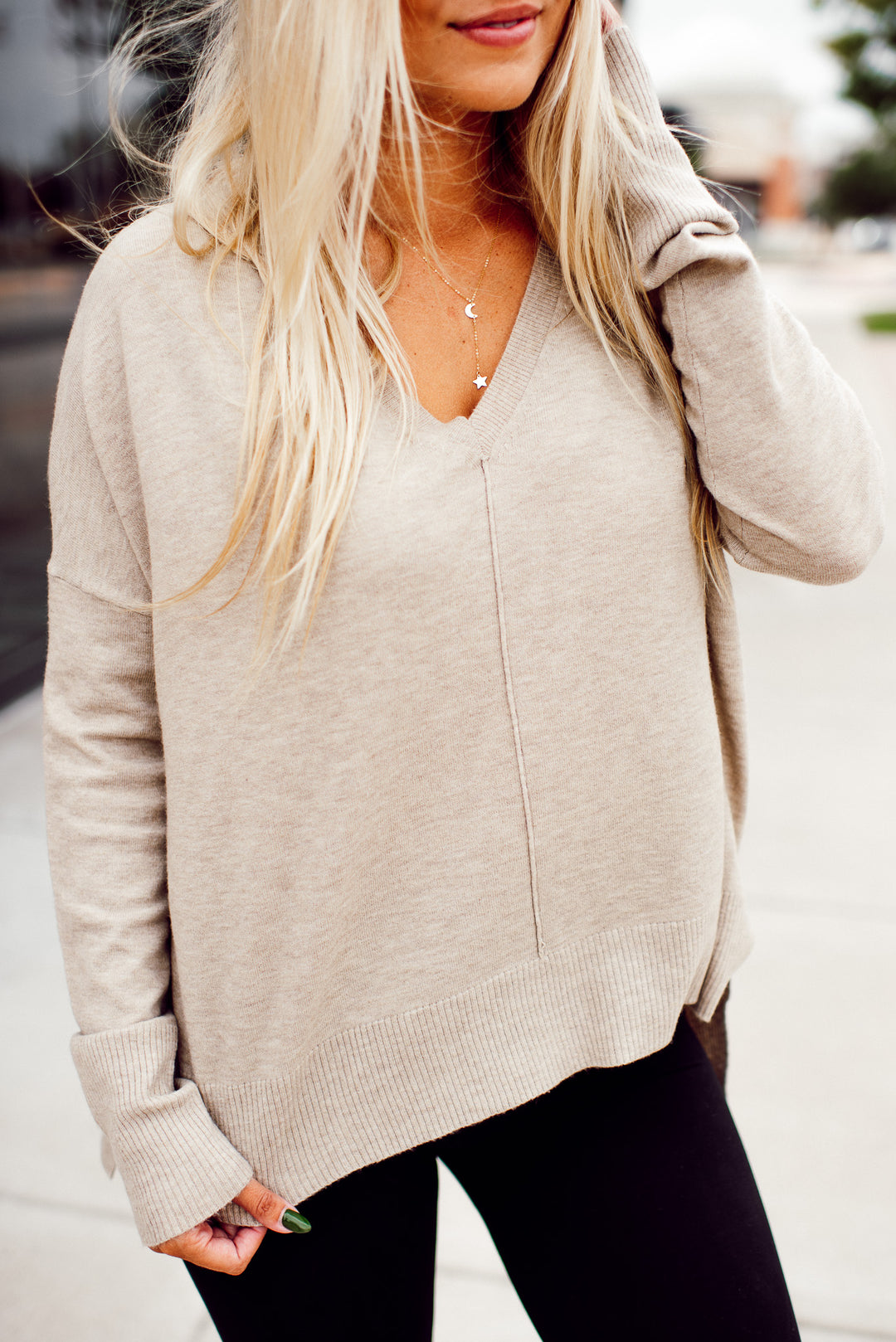 Rory Long Sleeve Top (Taupe)