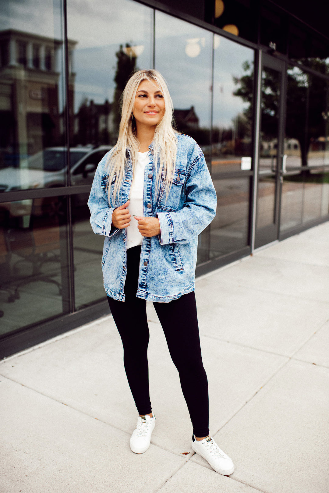 Arbors Oversized Denim Jacket (Acid Wash)