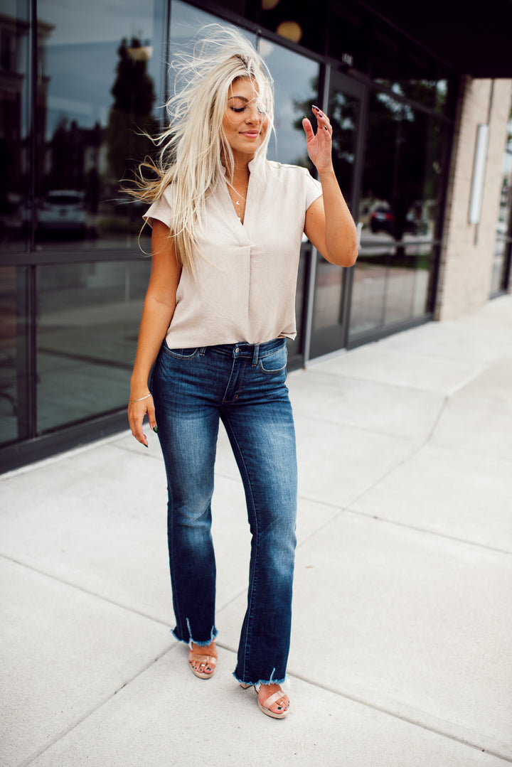 Soft & Sweet Blouse (Taupe)