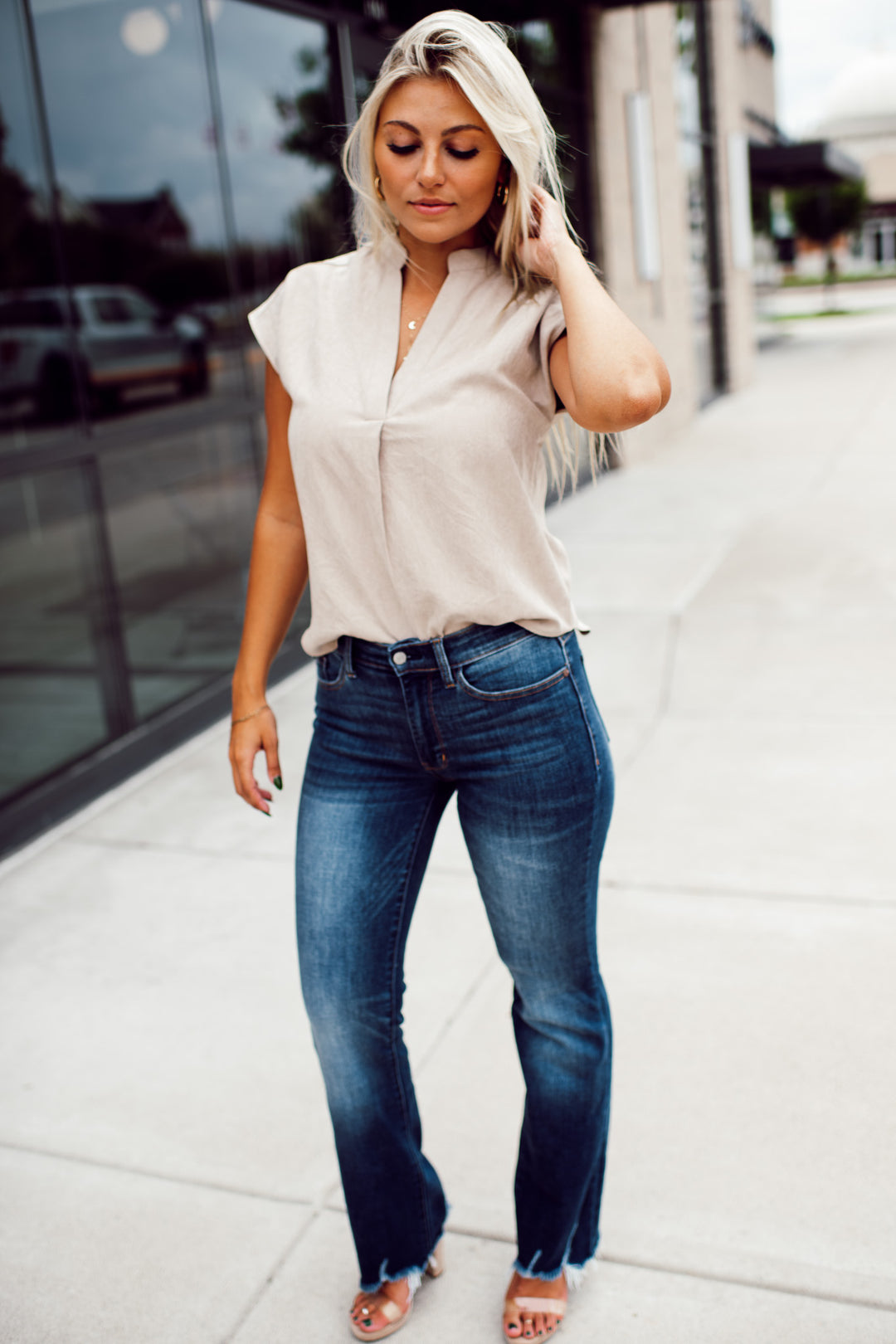 Soft & Sweet Blouse (Taupe)