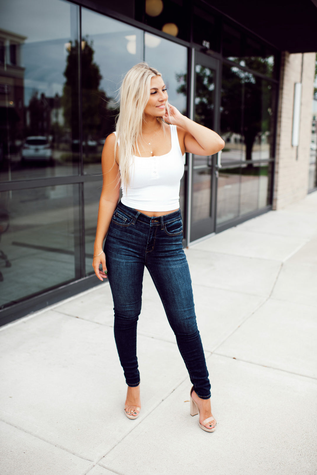 Judy Blue Salem Skinny Jeans (Dark)