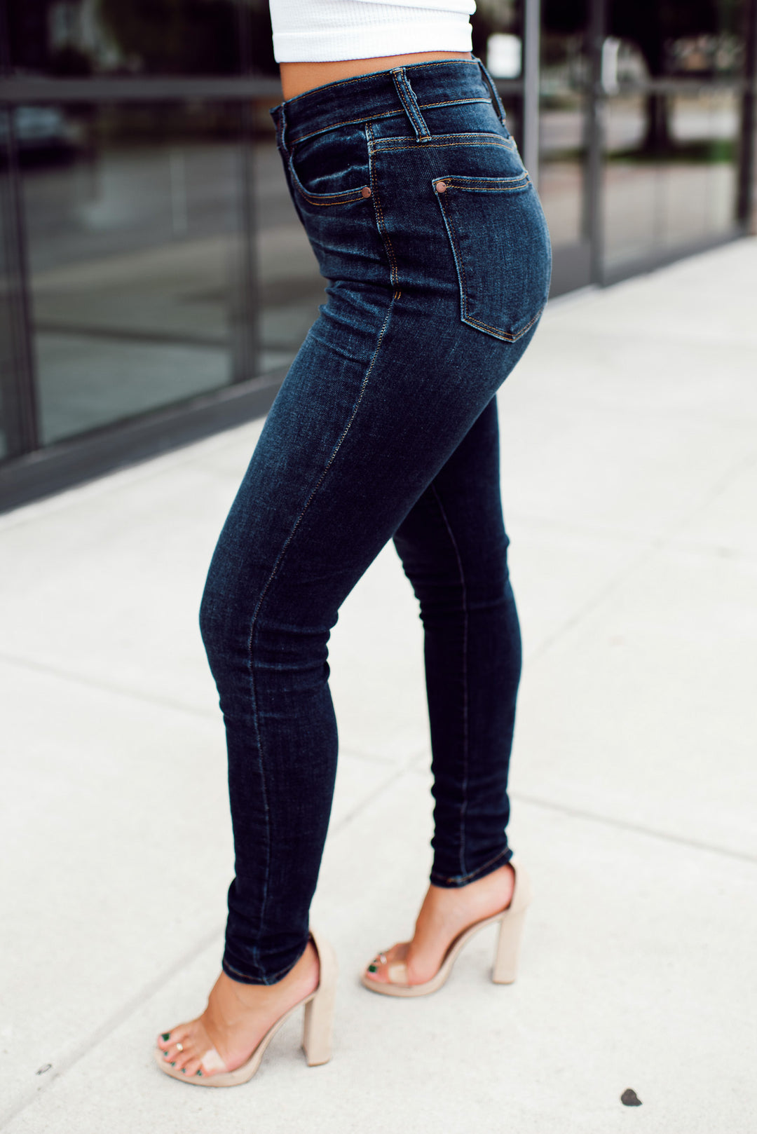 Judy Blue Salem Skinny Jeans (Dark)