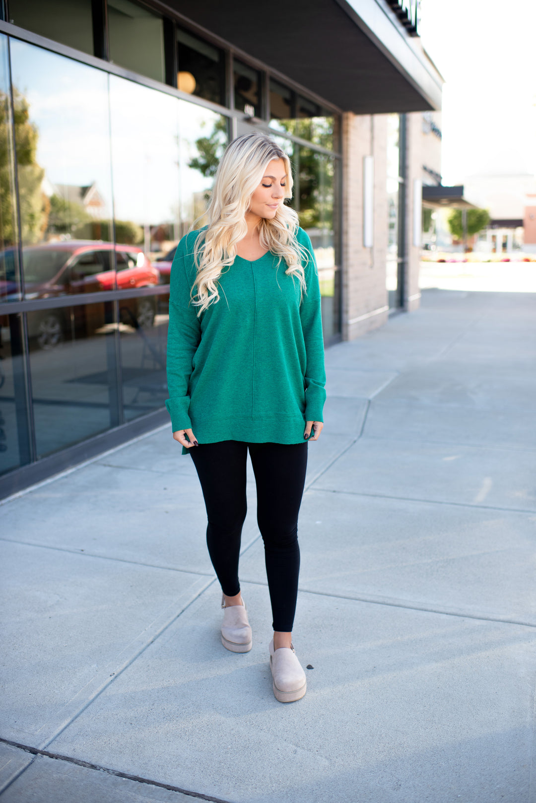 All The Good Things Sweater (Heather Green)