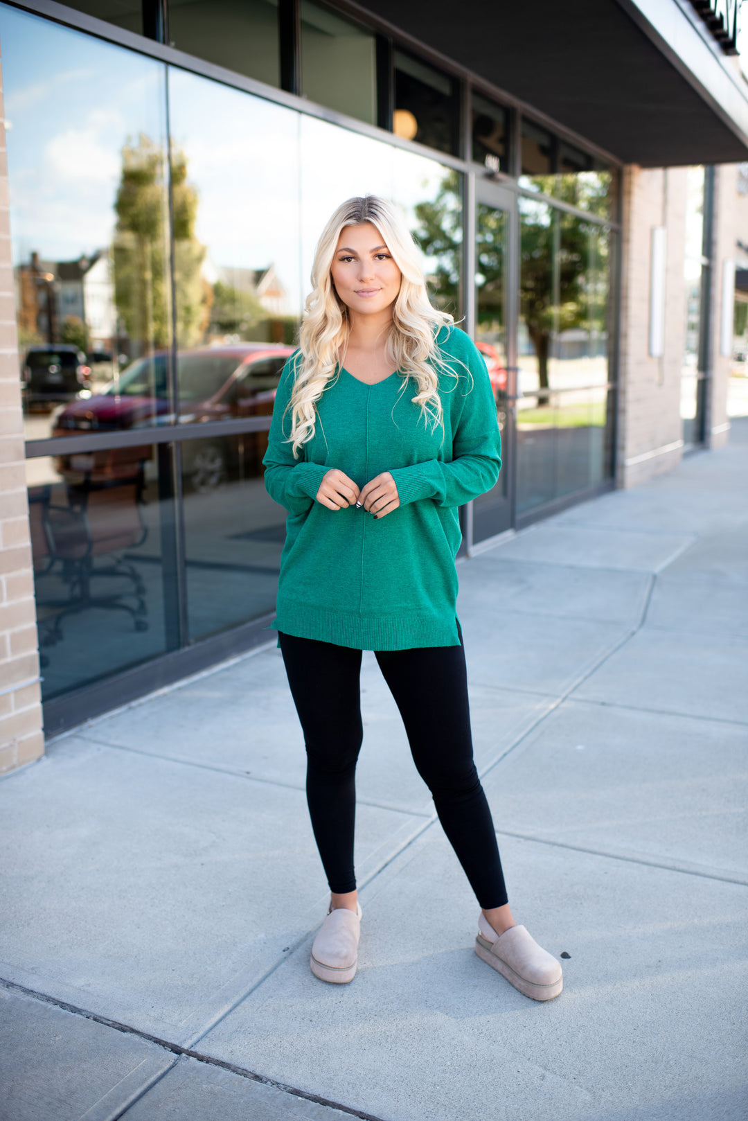 All The Good Things Sweater (Heather Green)