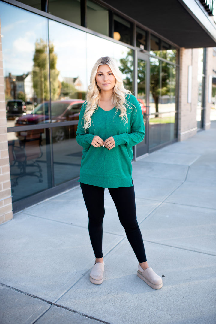 All The Good Things Sweater (Heather Green)