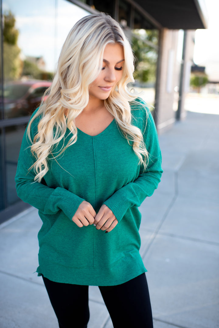 All The Good Things Sweater (Heather Green)