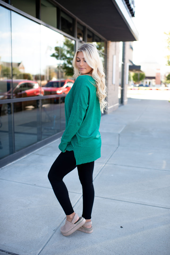 All The Good Things Sweater (Heather Green)