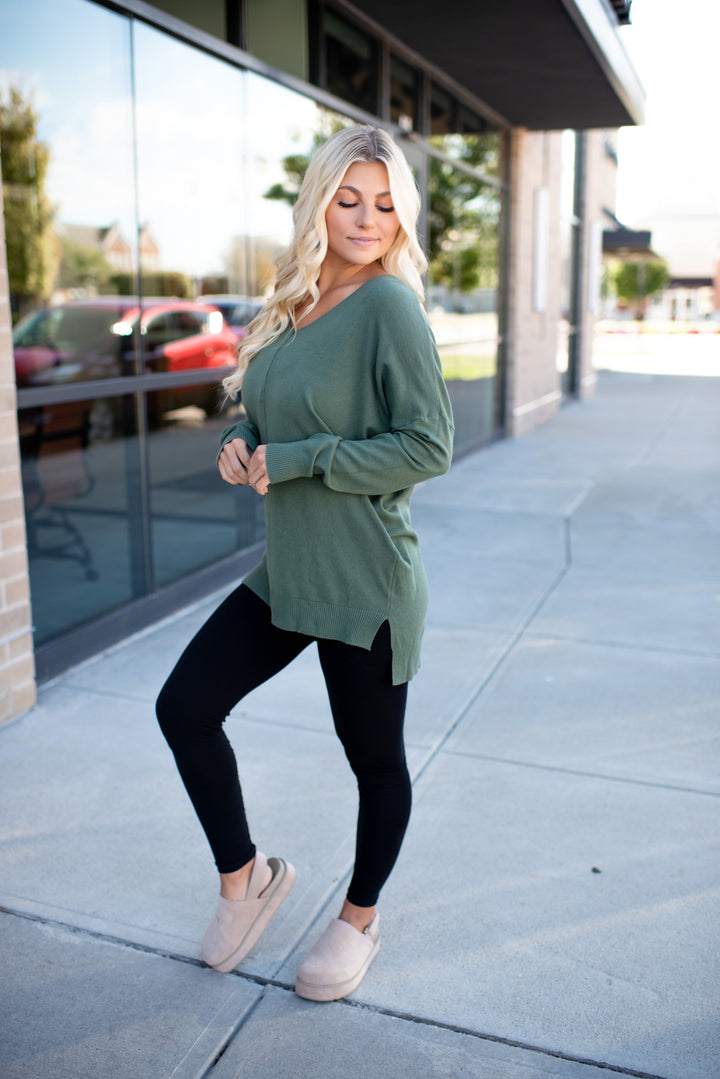 All The Good Things Sweater (Moss)