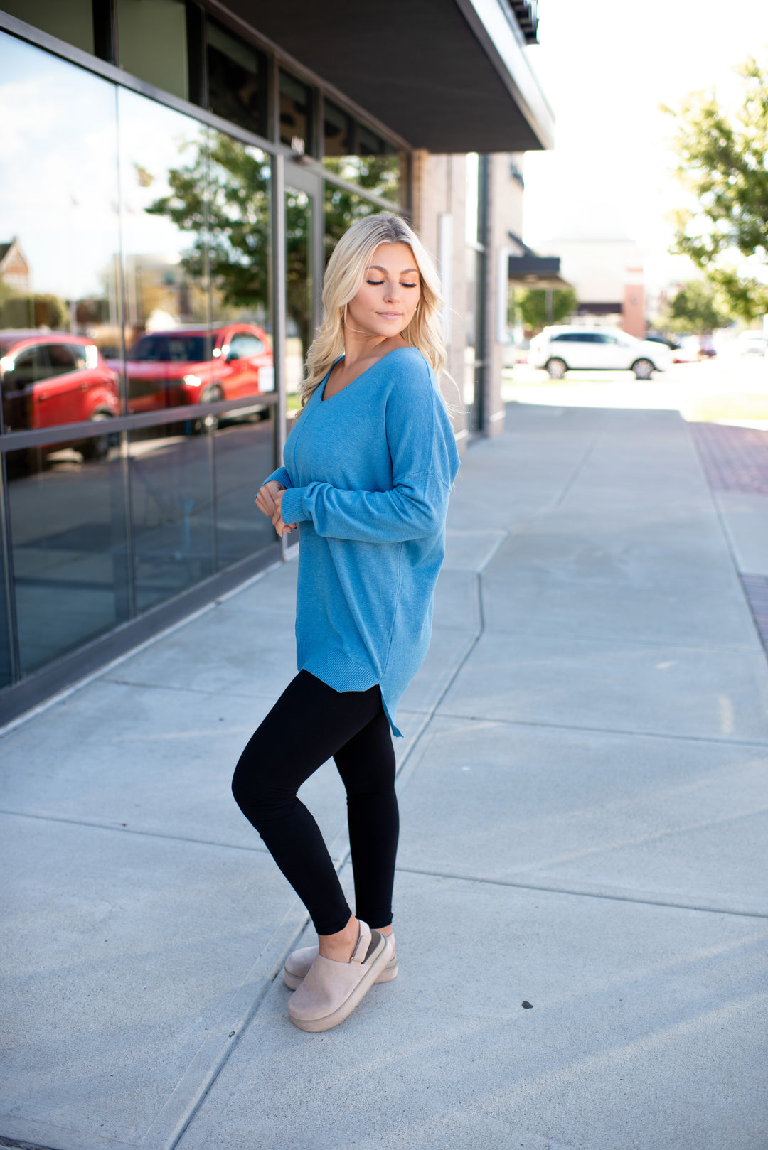 All The Good Things Sweater (Heather Azure Blue)