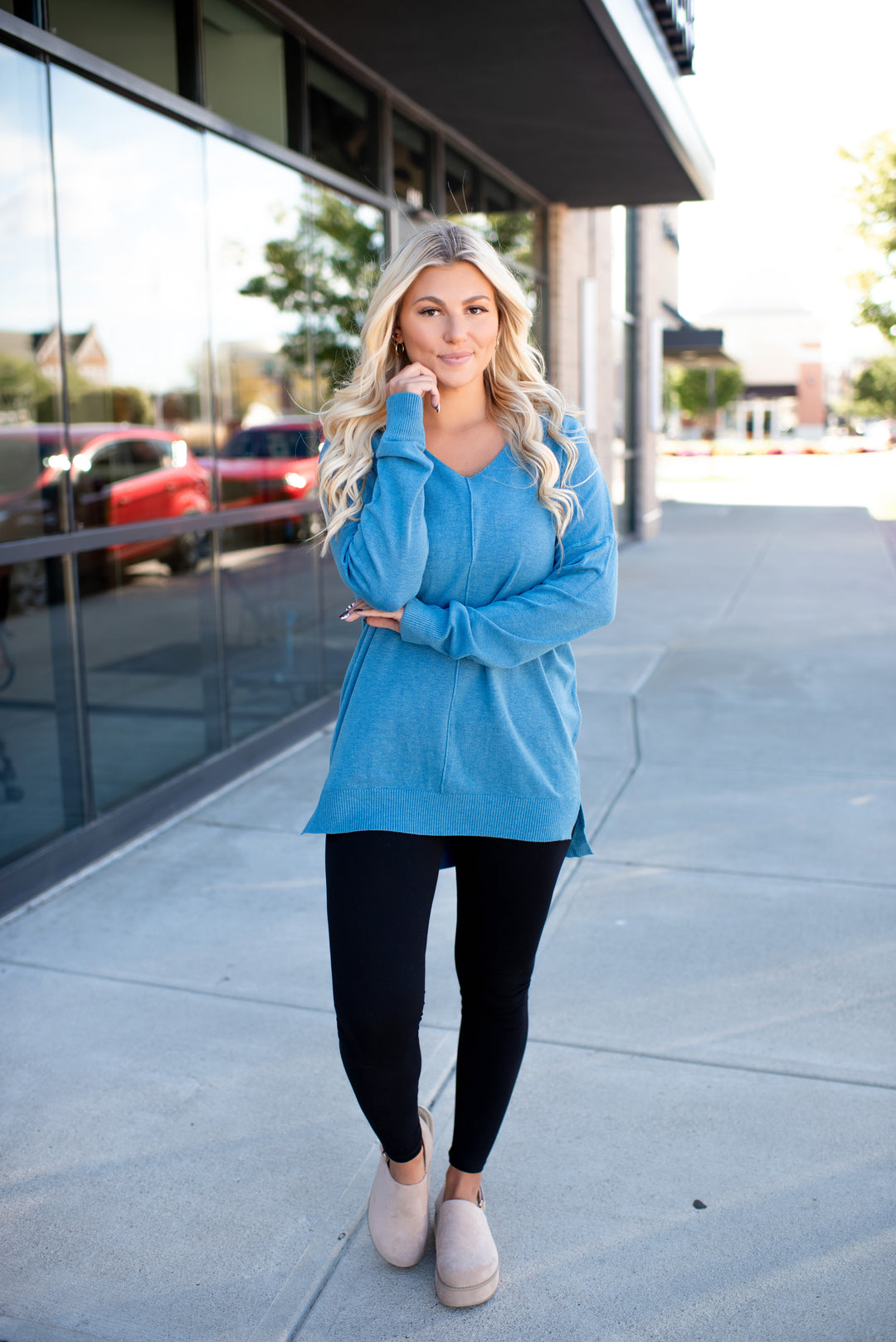 All The Good Things Sweater (Heather Azure Blue)