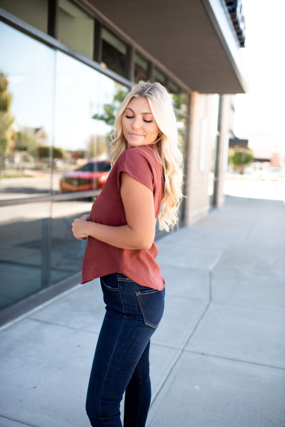 Soft & Sweet Blouse (Deep rust)