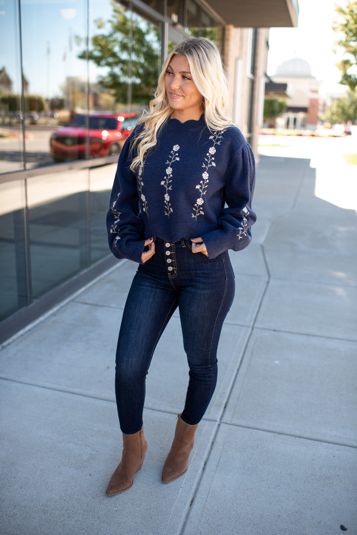 PREORDER Florence Sweater (Navy)