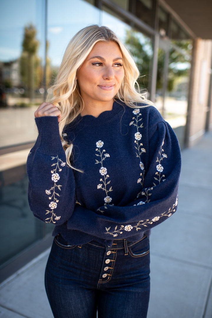 PREORDER Florence Sweater (Navy)