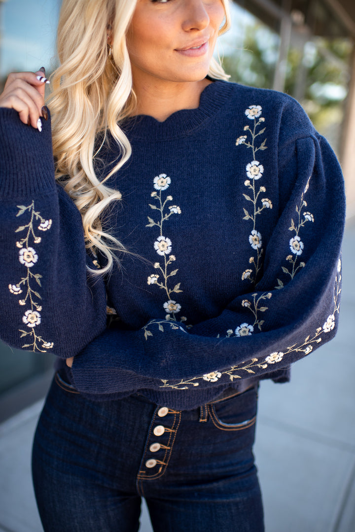 PREORDER Florence Sweater (Navy)