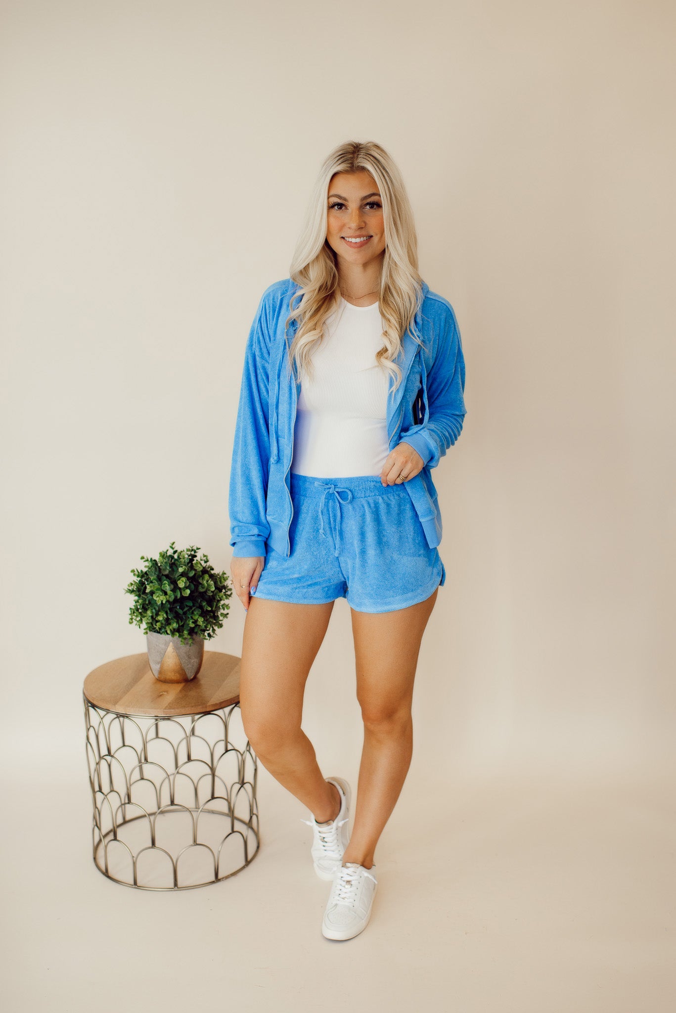 French Terry Lounge Shorts (Blue)