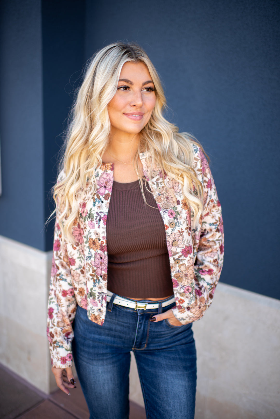 Vintage Rosewood Cardigan Top