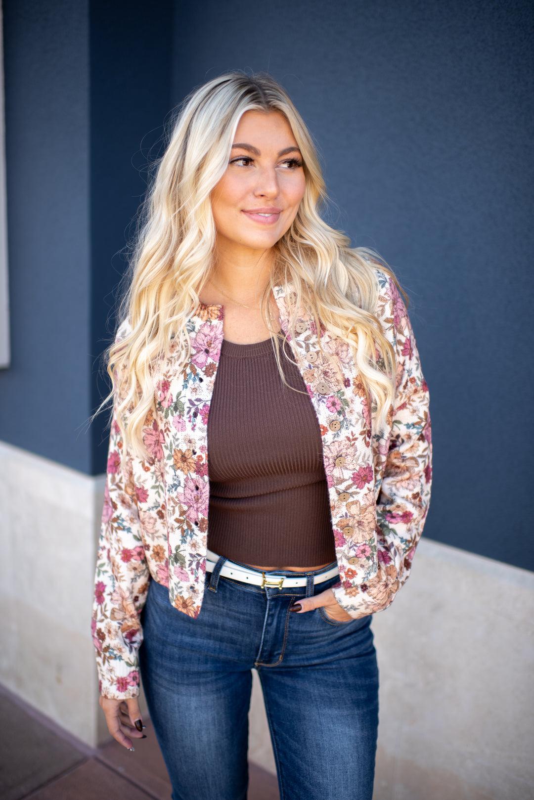 Vintage Rosewood Cardigan Top