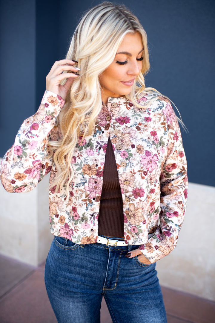 Vintage Rosewood Cardigan Top