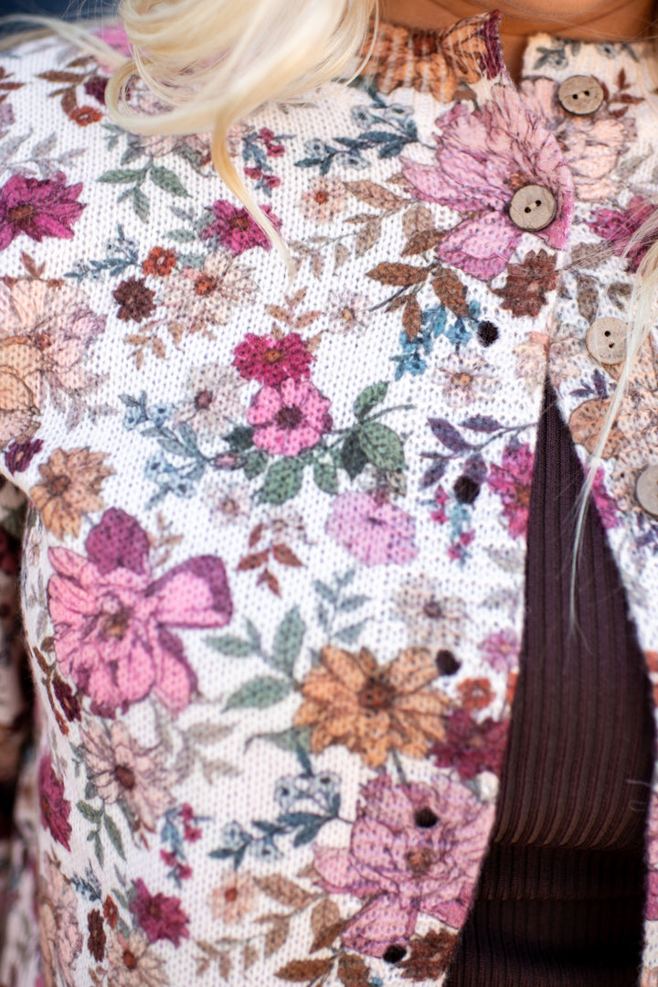 Vintage Rosewood Cardigan Top