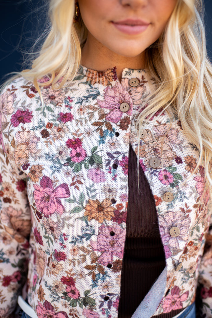 Vintage Rosewood Cardigan Top