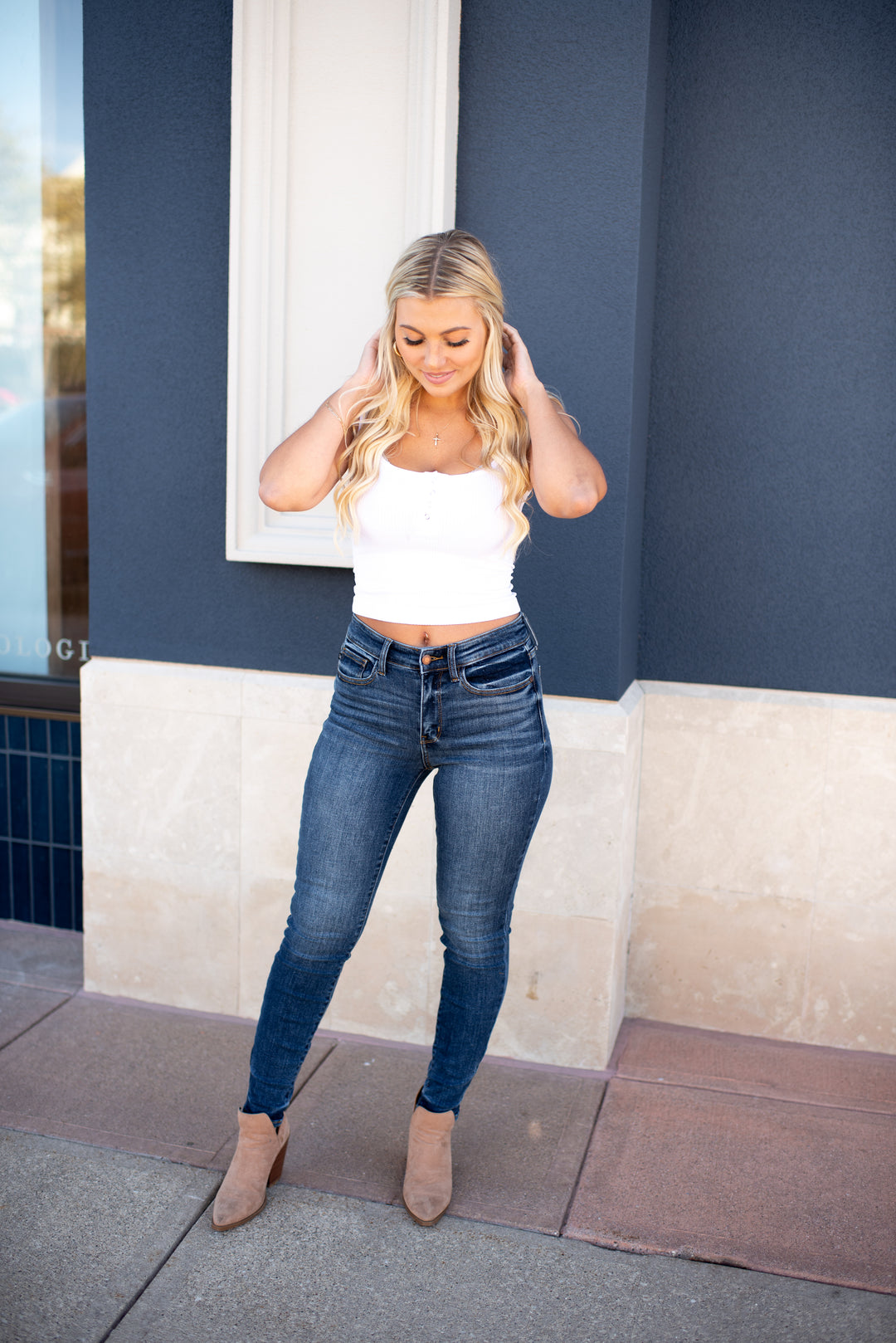 Judy Blue Kinley Skinny Jeans (Dark)