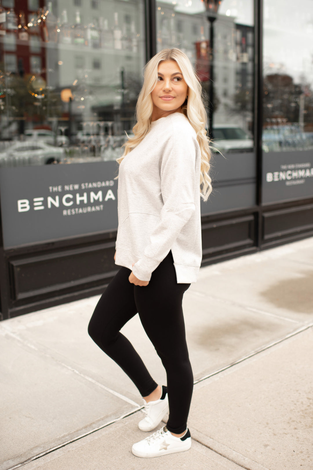 Slit Scuba Pullover (Heather Grey)