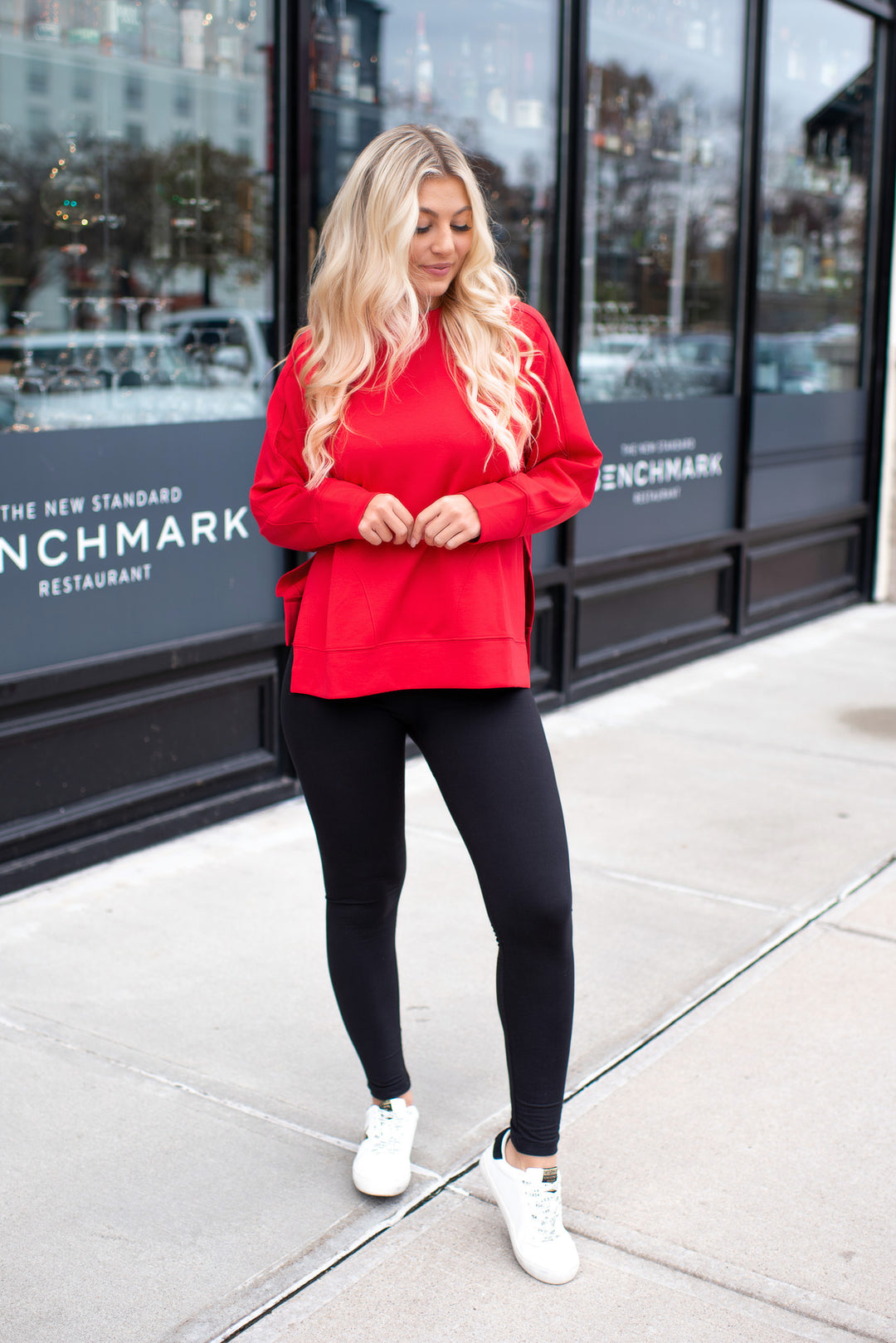 Slit Scuba Pullover (Ruby)