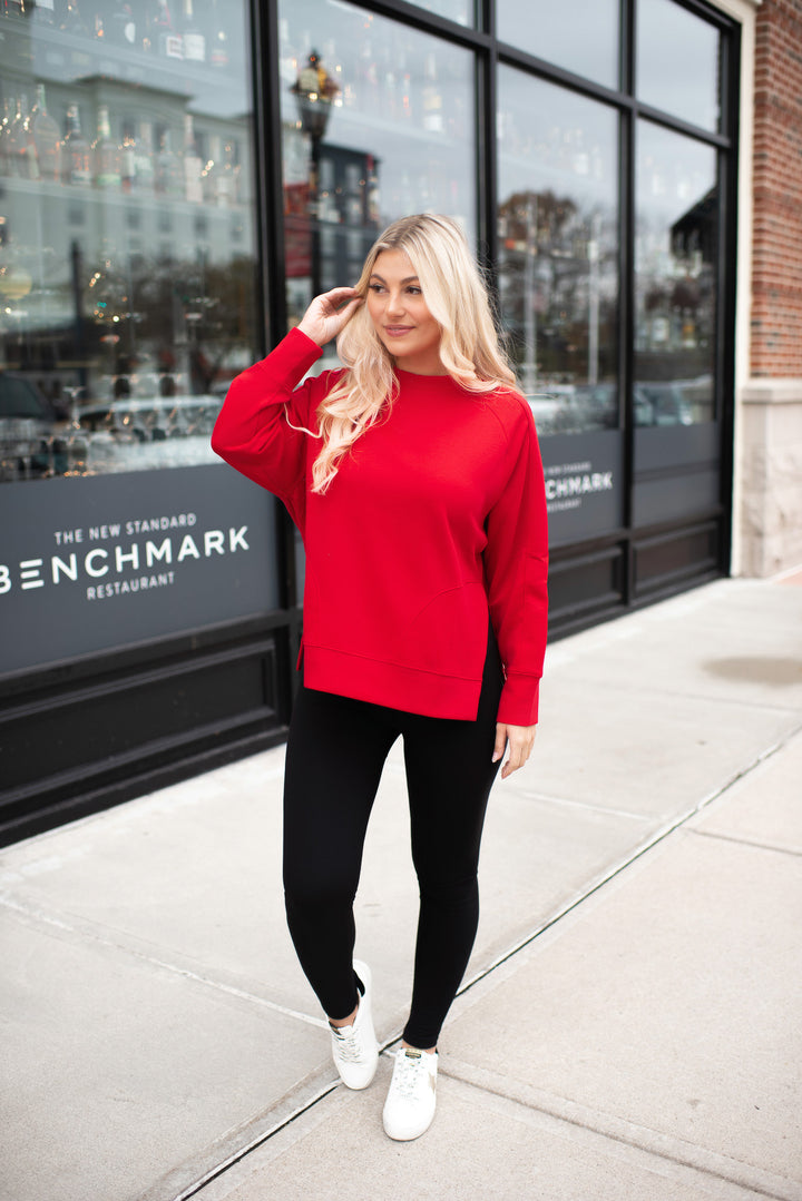 Slit Scuba Pullover (Ruby)