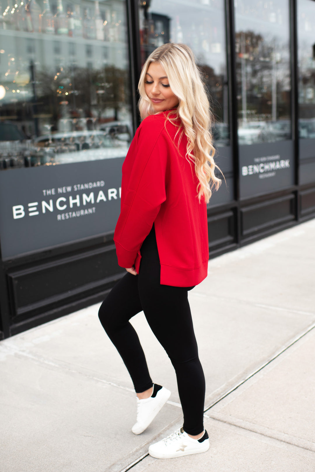 Slit Scuba Pullover (Ruby)