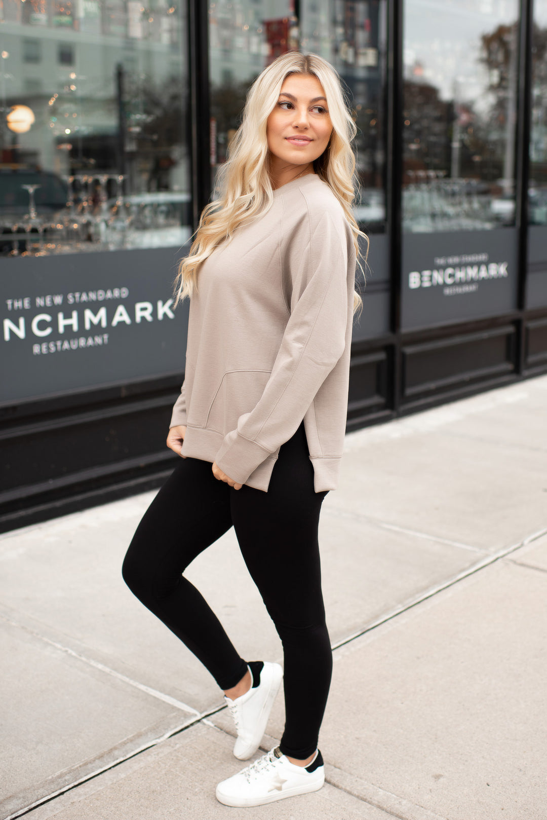 Slit Scuba Pullover (Ash Mocha)