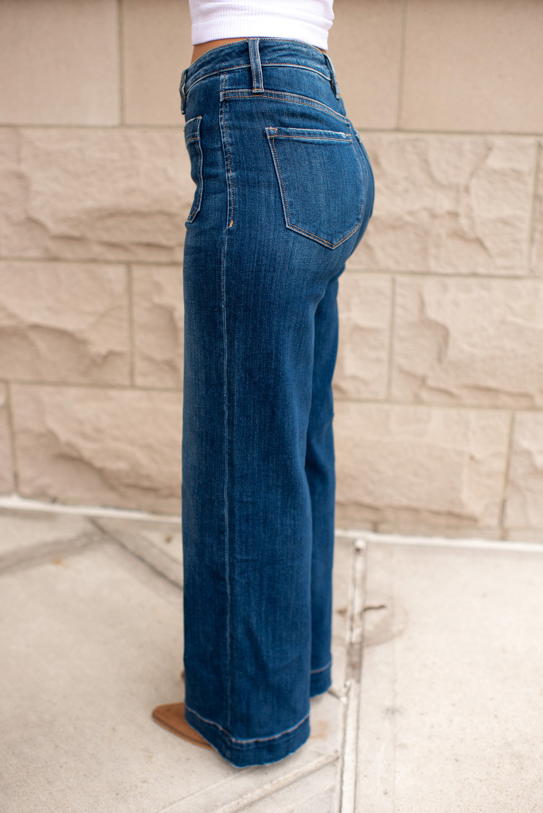 Nora High Rise Wide Jeans (Dark Denim)