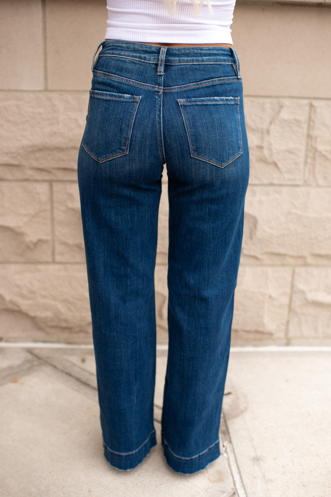 Nora High Rise Wide Jeans (Dark Denim)