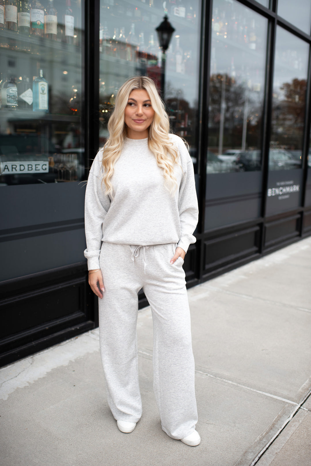 Fall Leaves Sweat Set (Grey)