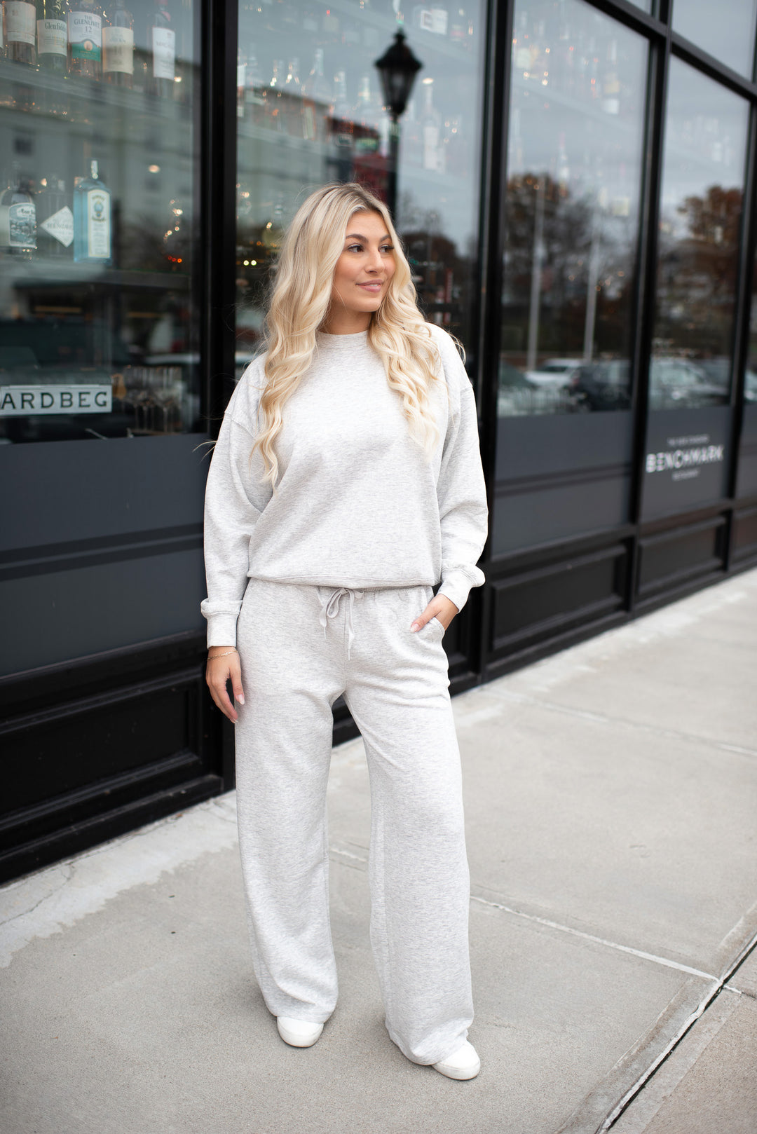 Fall Leaves Sweat Set (Grey)