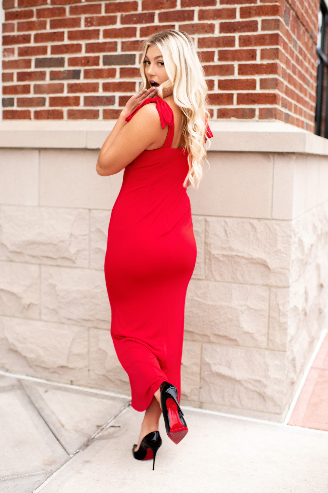 Spicy & Fierce Midi Dress (Red)