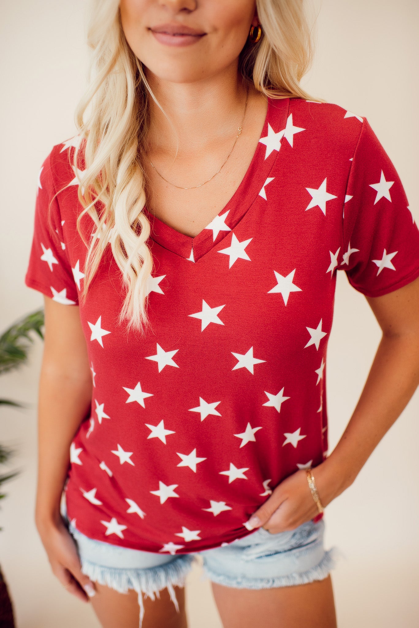 Count Your Lucky Stars Top (Red)