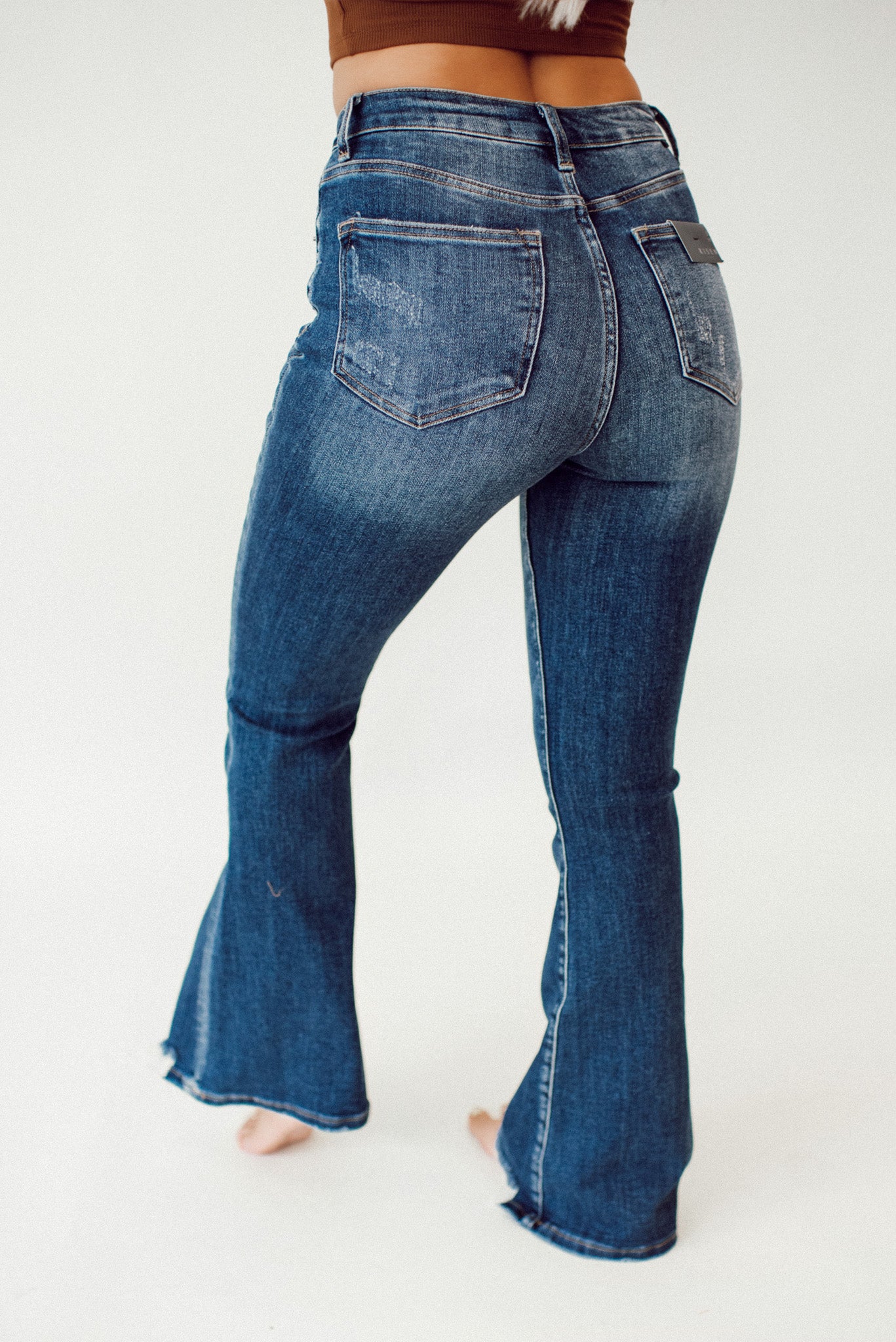 Risen Carina High Rise Vintage Wash Flare Jeans