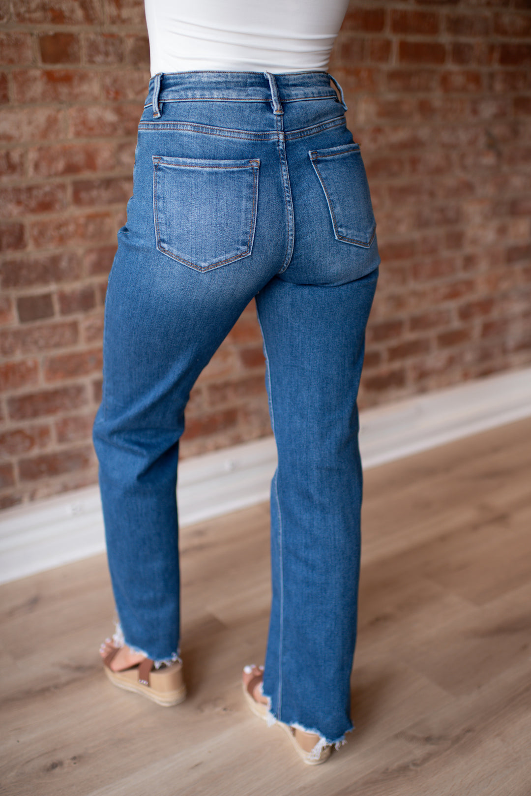 Willow Tummy Control Wide Leg Denim (Dark)