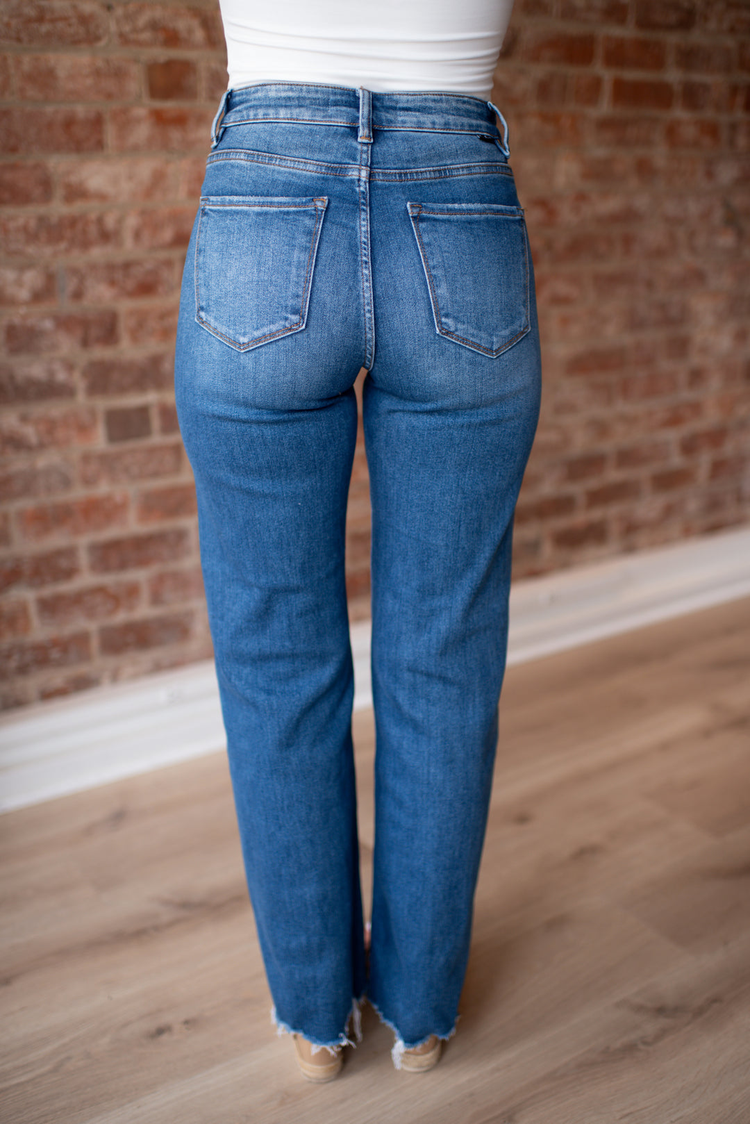 Willow Tummy Control Wide Leg Denim (Dark)