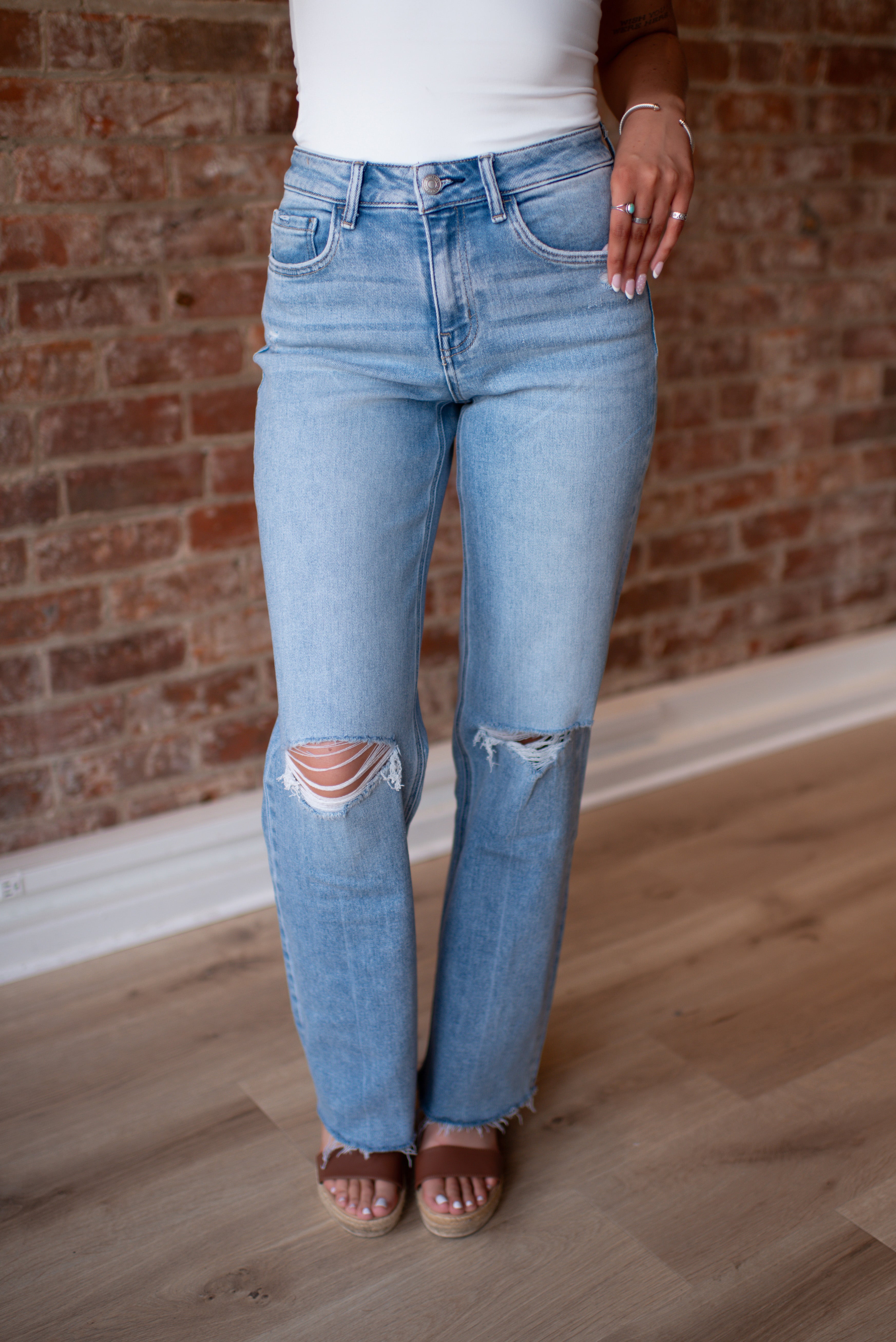 Vervet Jess High Rise Jeans (Light Medium Wash) – Blue Layne Boutique