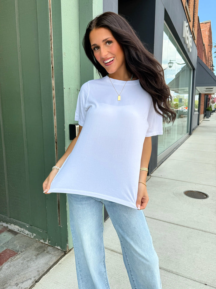 Baseline Box Tee (White)