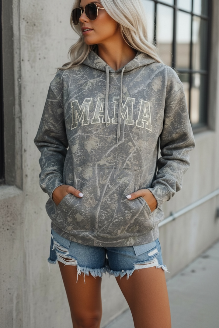 Camo Embroidered Mama Hoodie
