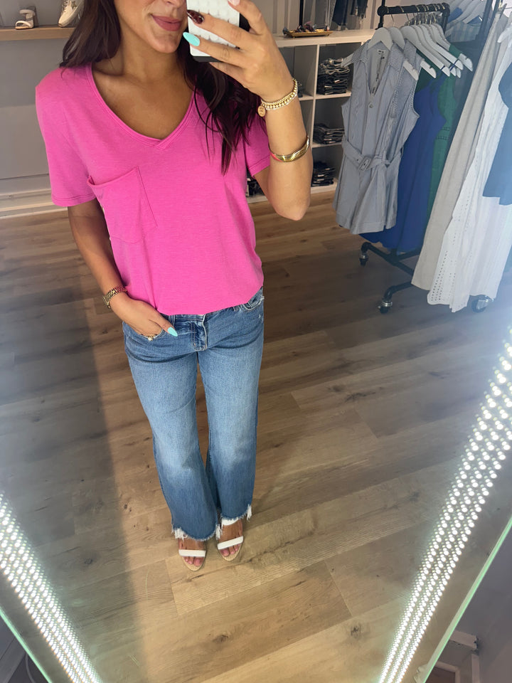 Z Supply Modern Pocket Tee (Island Pink)