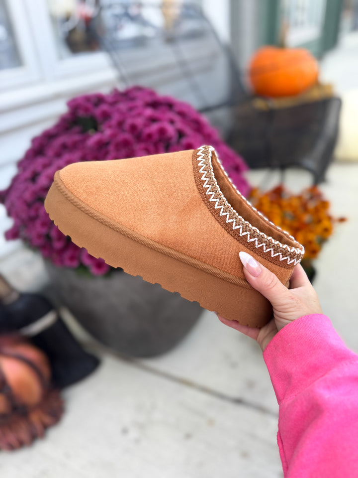 [DOORBUSTER] Brigham Platform Slippers (Tan)