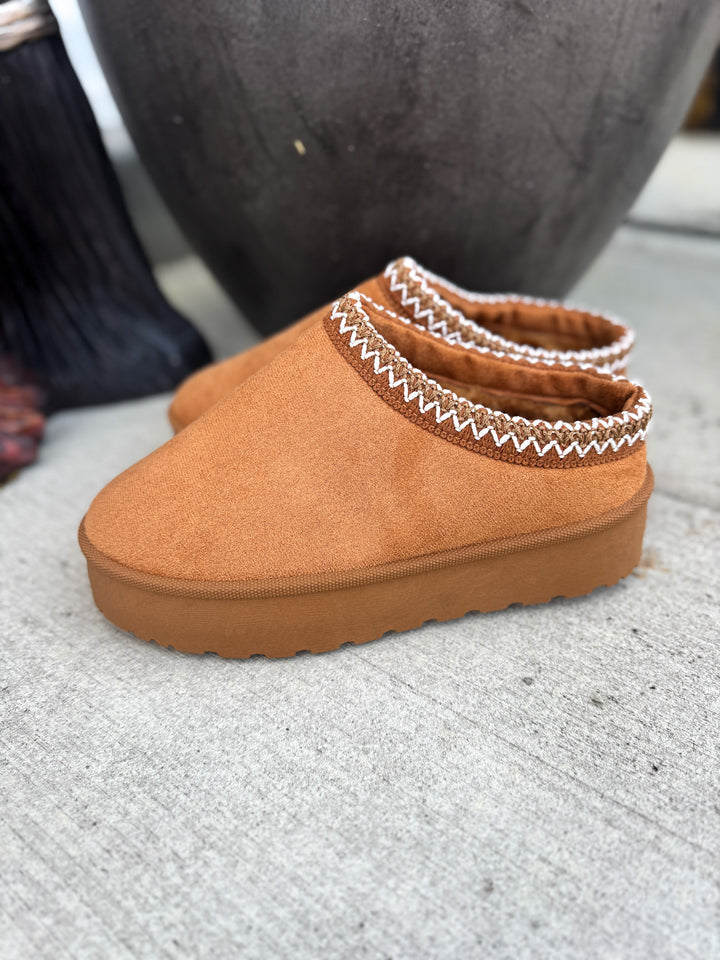 [DOORBUSTER] Brigham Platform Slippers (Tan)
